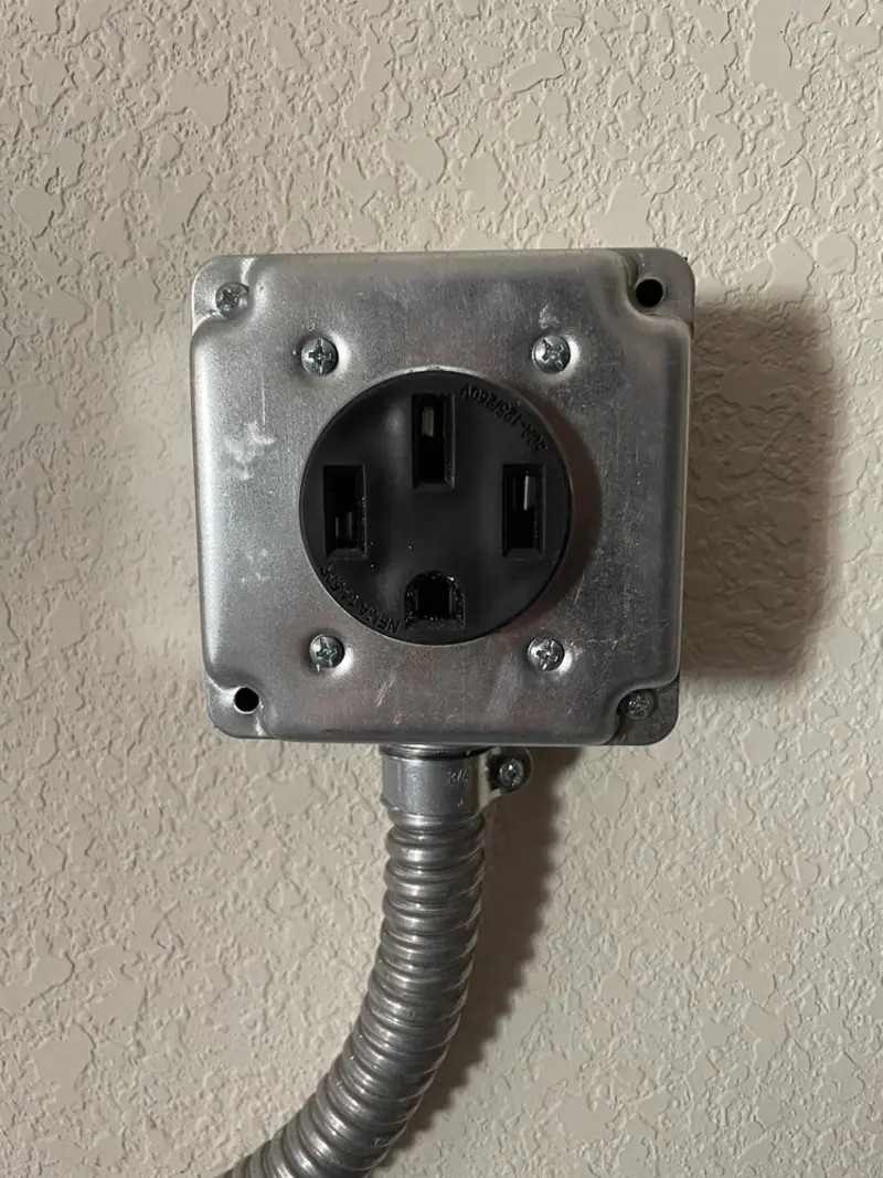 NEMA 14-50 outlet installed for Smart Home Electrical in Algona
